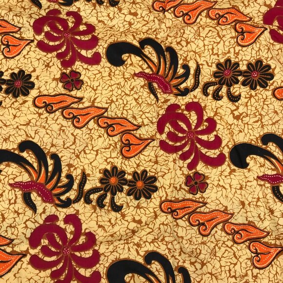 Vintage Fast Colour Batik Fabric, HTC No 48 Best Quality Topmost, Resin Finish - Picture 3 of 4